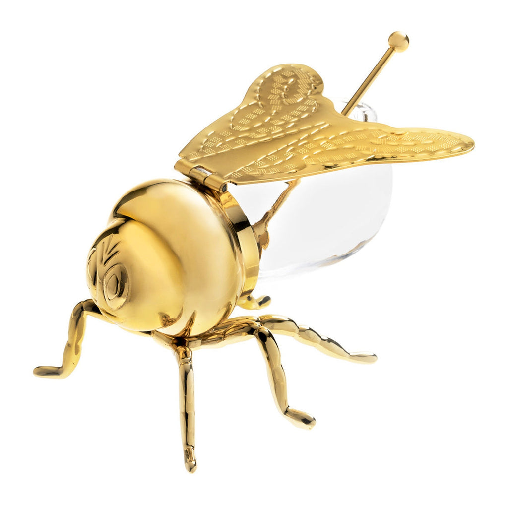 Bee Gold Honey Jar with Spoon godinger