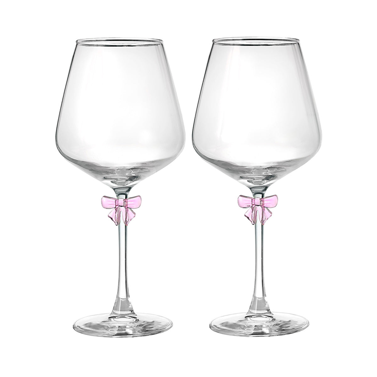 Pink Bow White Wine, Set of 2 – Godinger
