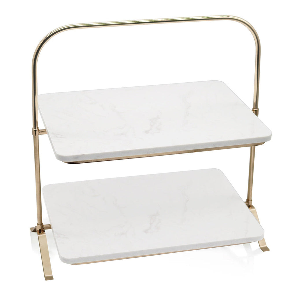 Madison Marble Two Tiered Serving Stand godinger