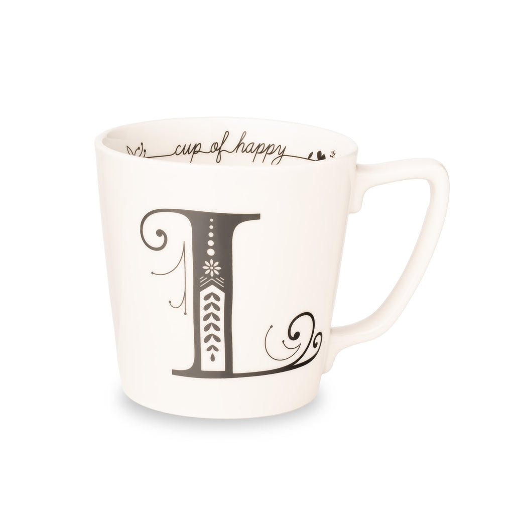 Cup of Happy Letter Mug L godinger