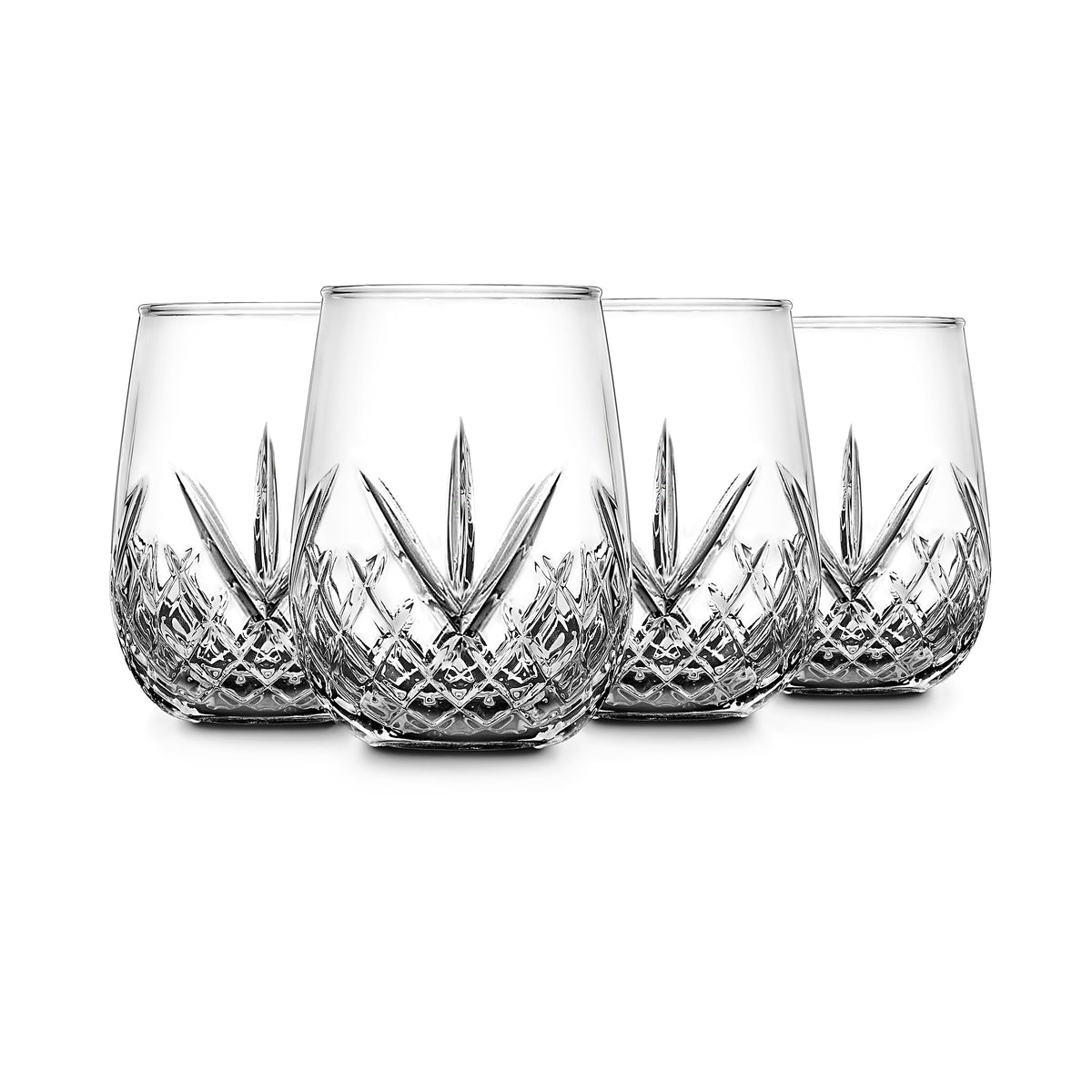 10 ounce stemless wine glasses pkg of 4 Dublin Crystal Stemless Wine, Set of 4 – Godinger