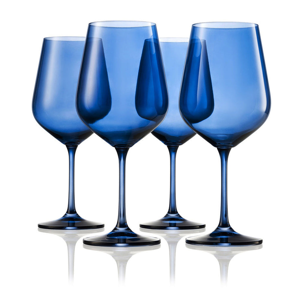 Sheer Blue Red Wine Glass, Set of 4 godinger