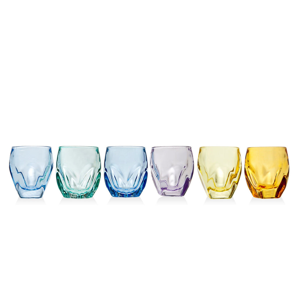 Stockholm Colored Shot Glass, Set of 6 godinger