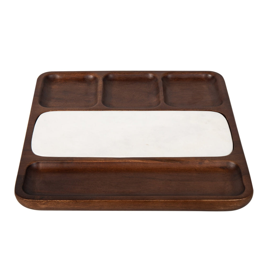 Variks Wood & Marble Appetizer Platter godinger