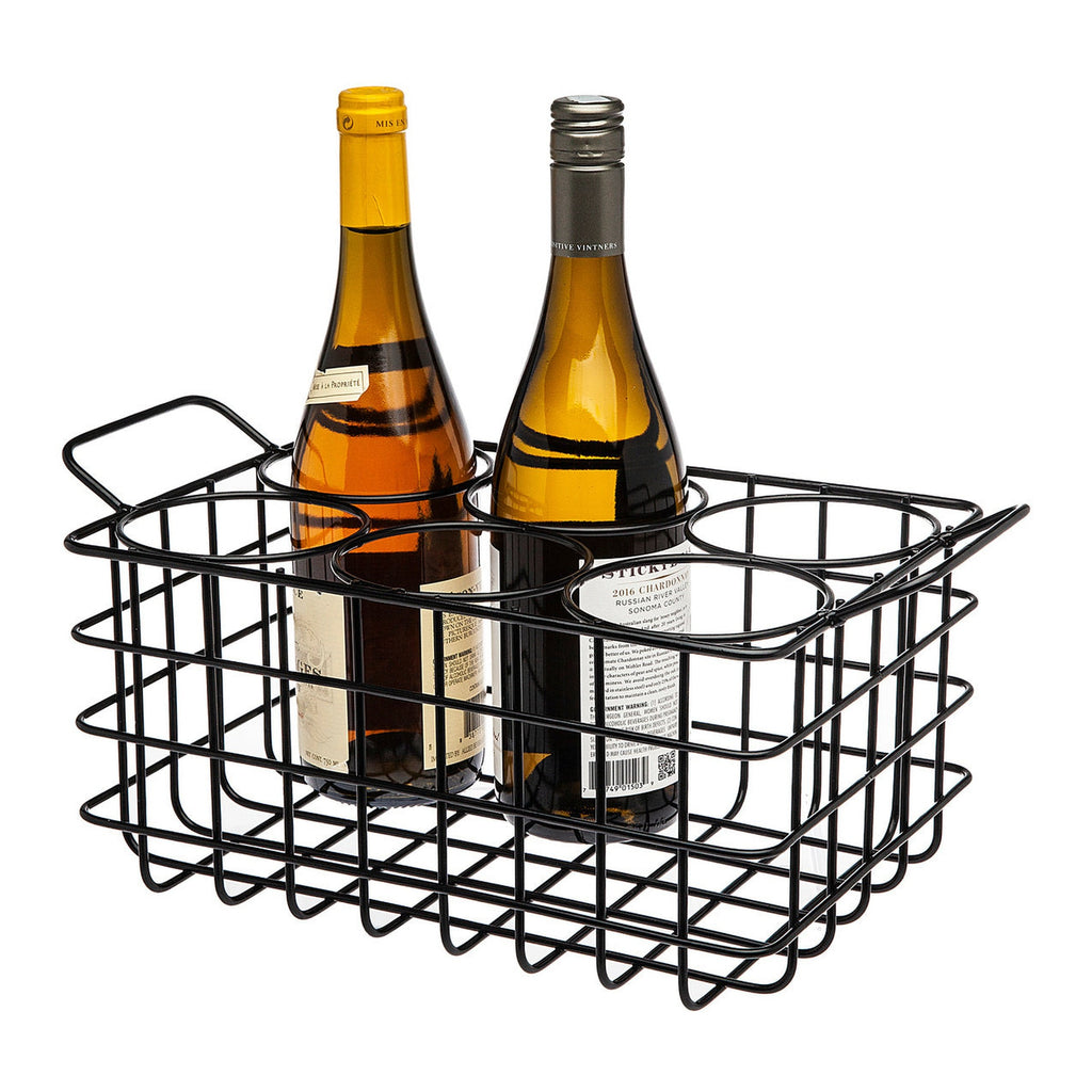 Wire Basket Tabletop Wine Rack godinger