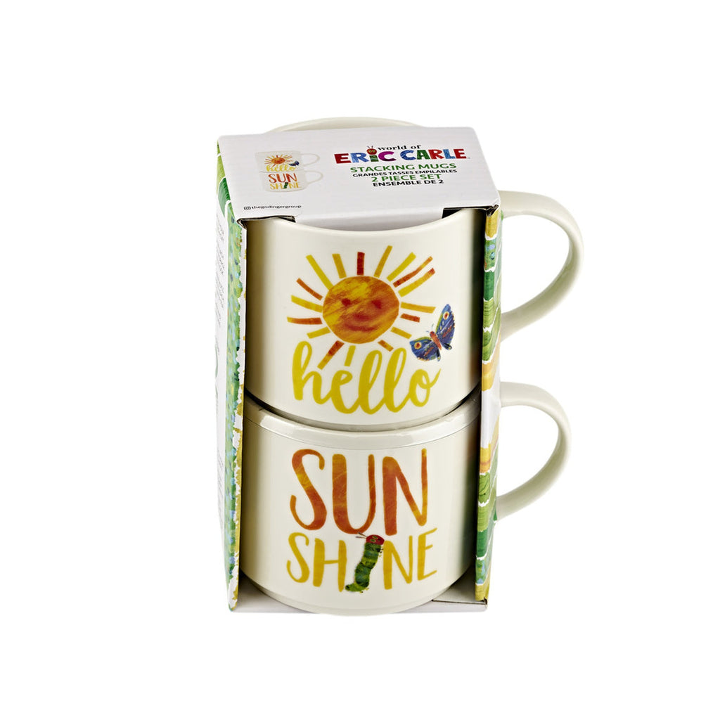 The World Of Eric Carle, The Very Hungry Caterpillar Hello Sunshine Stack Mug, Set of 2 godinger