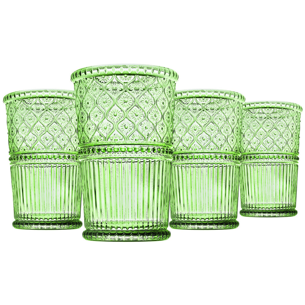 Claro Green Tumbler Glass, Set of 4 godinger