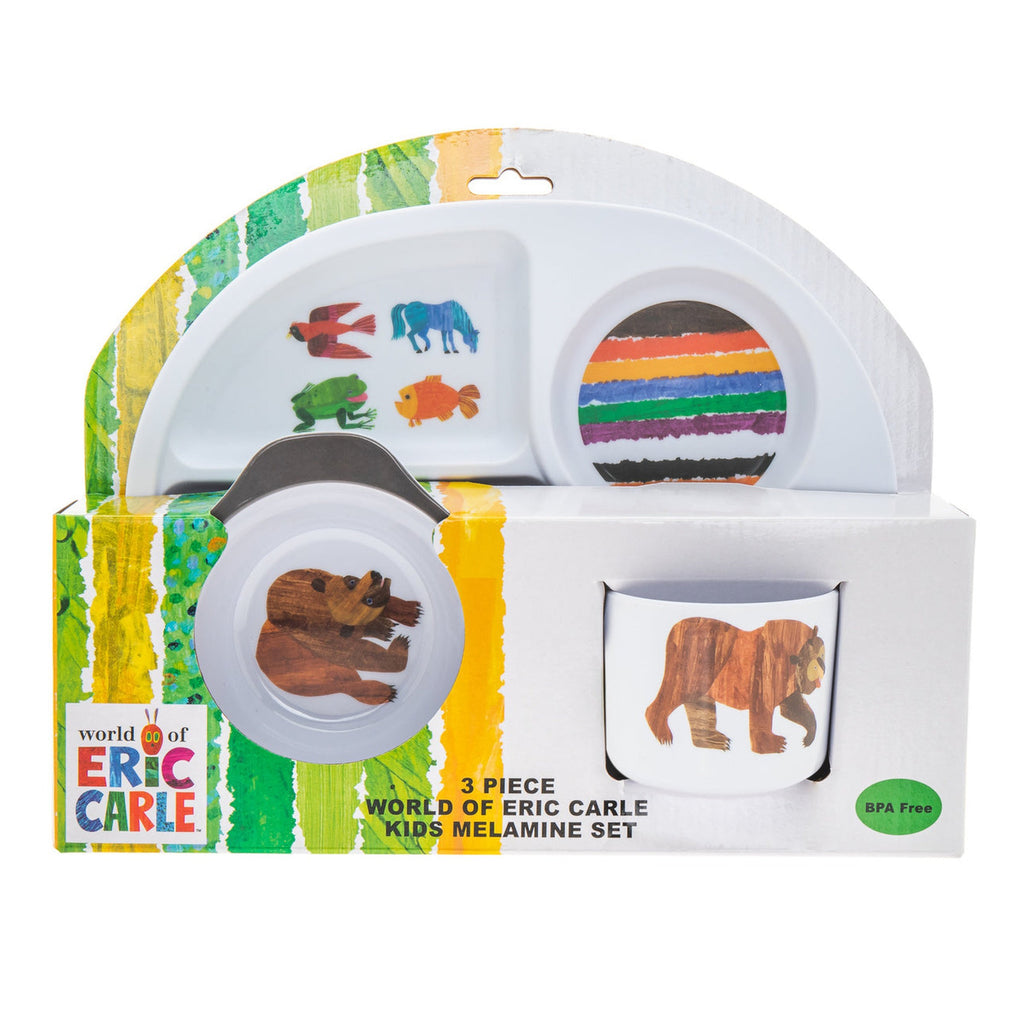 The World of Eric Carle, Brown Bear Kids Melamine 3 Piece Set godinger