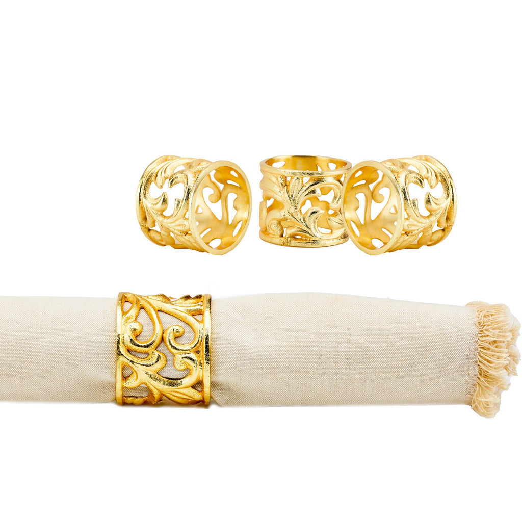 20th Century Baroque Napkin Ring Set godinger