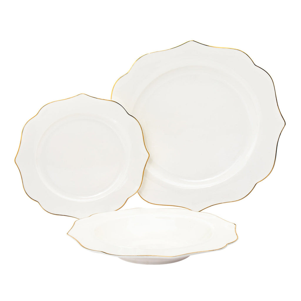 Arendale Porcelain 12 Piece Dinnerware Set, Service For 4 godinger