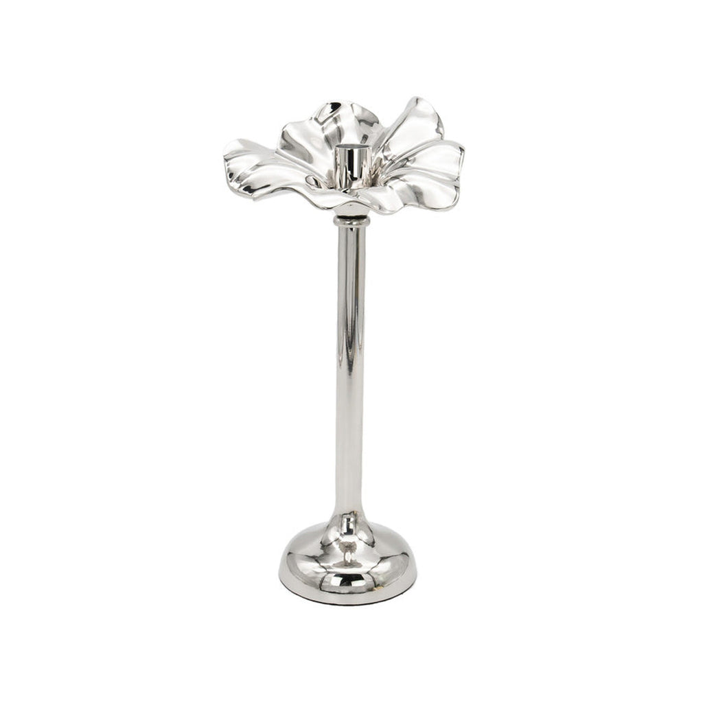Blossom Platinum Tapered Candle Holder 13" godinger