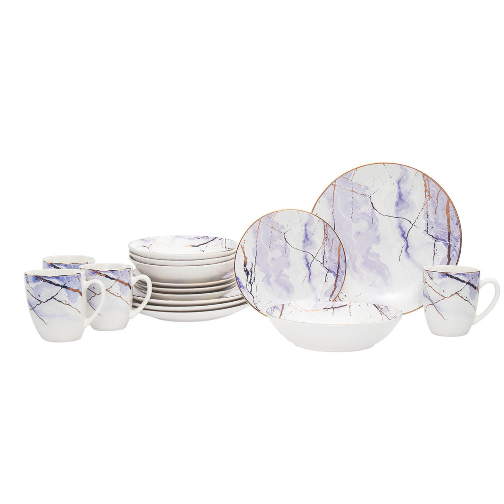 Devon Porcelain 16 Piece Dinnerware Set, Service For 4 godinger