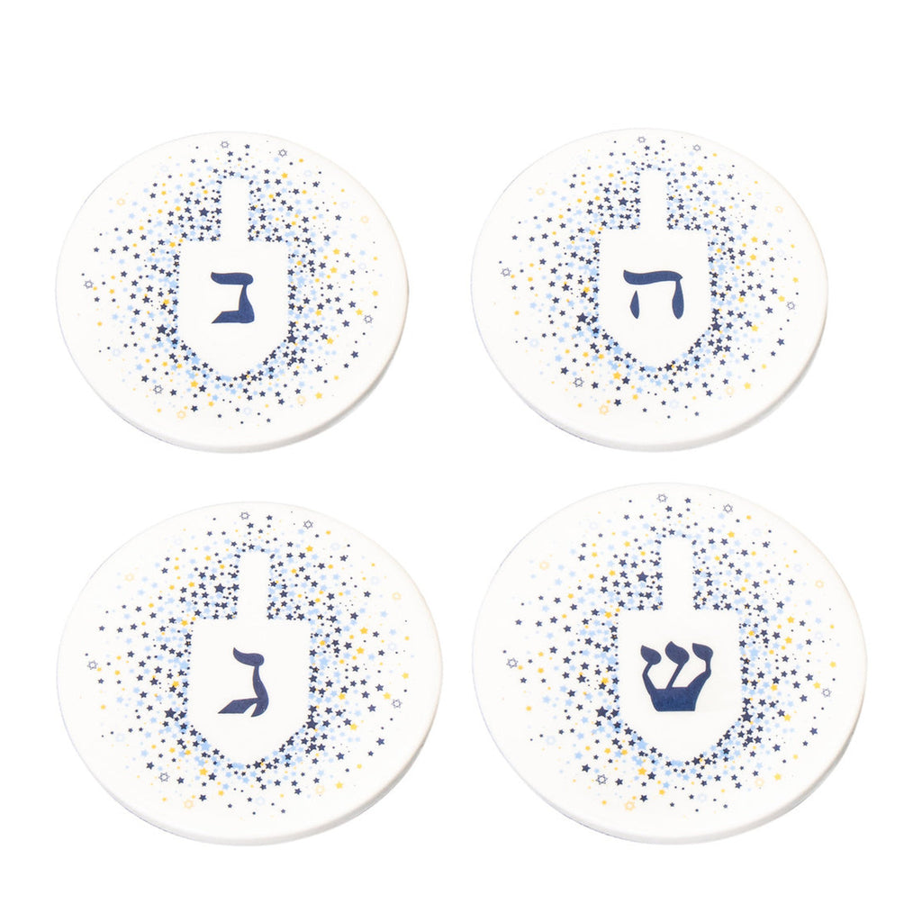 Dreidel Ceramic Coasters godinger
