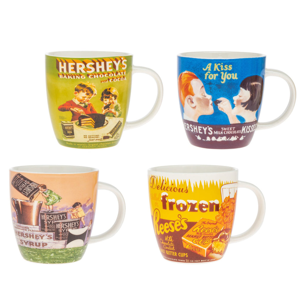 Hershey's Chocolate Vintage Mugs, Set of 4 godinger