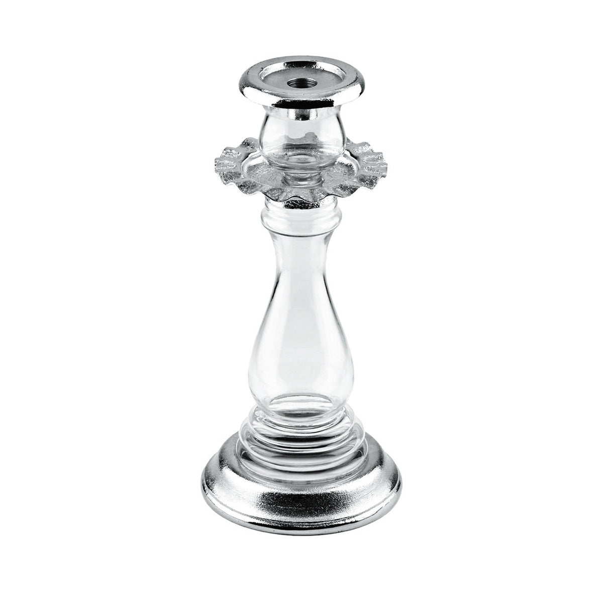 Ripple Silver Small Tapered Candleholder – Godinger