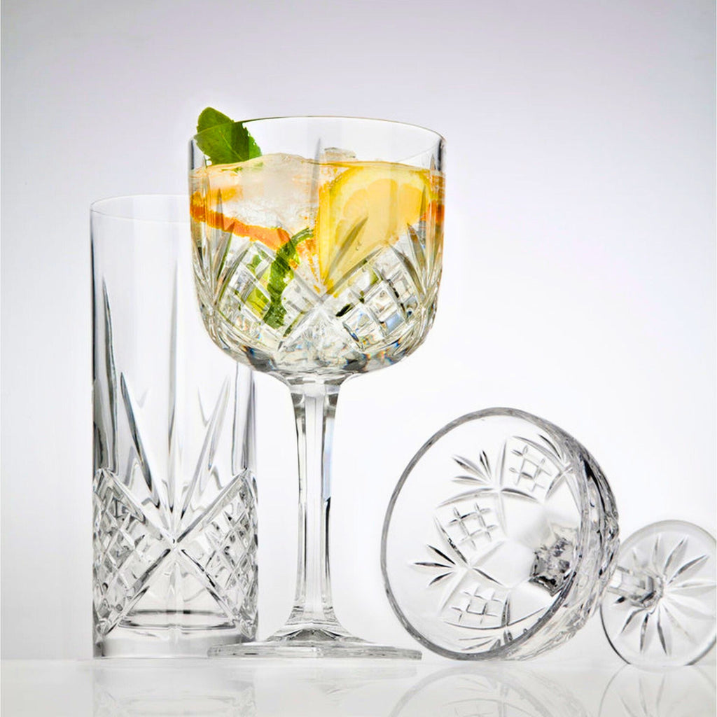 Dublin Crystal Gin Ballon Glass, Set of 4 Godinger All Glassware, All Glassware & Barware, Clear, Crystal, Cut Crystal, Dublin, Dublin Crystal, Dublin Glassware, Dublin Kitchen