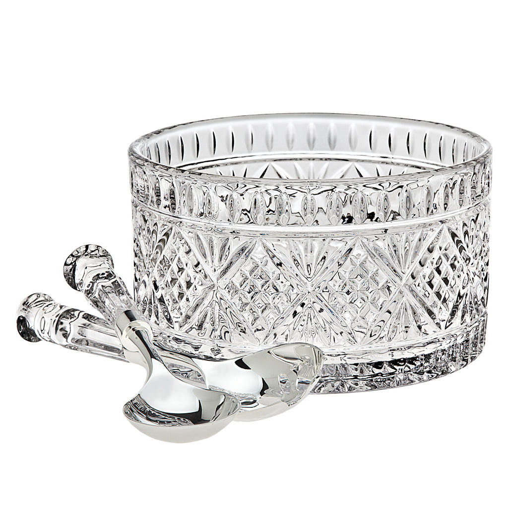 Dublin Crystal Salad Set with 2 Servers Godinger Cut Crystal, Dublin, Dublin Kitchen, Salad, Salad Bowl, Serving Bowls