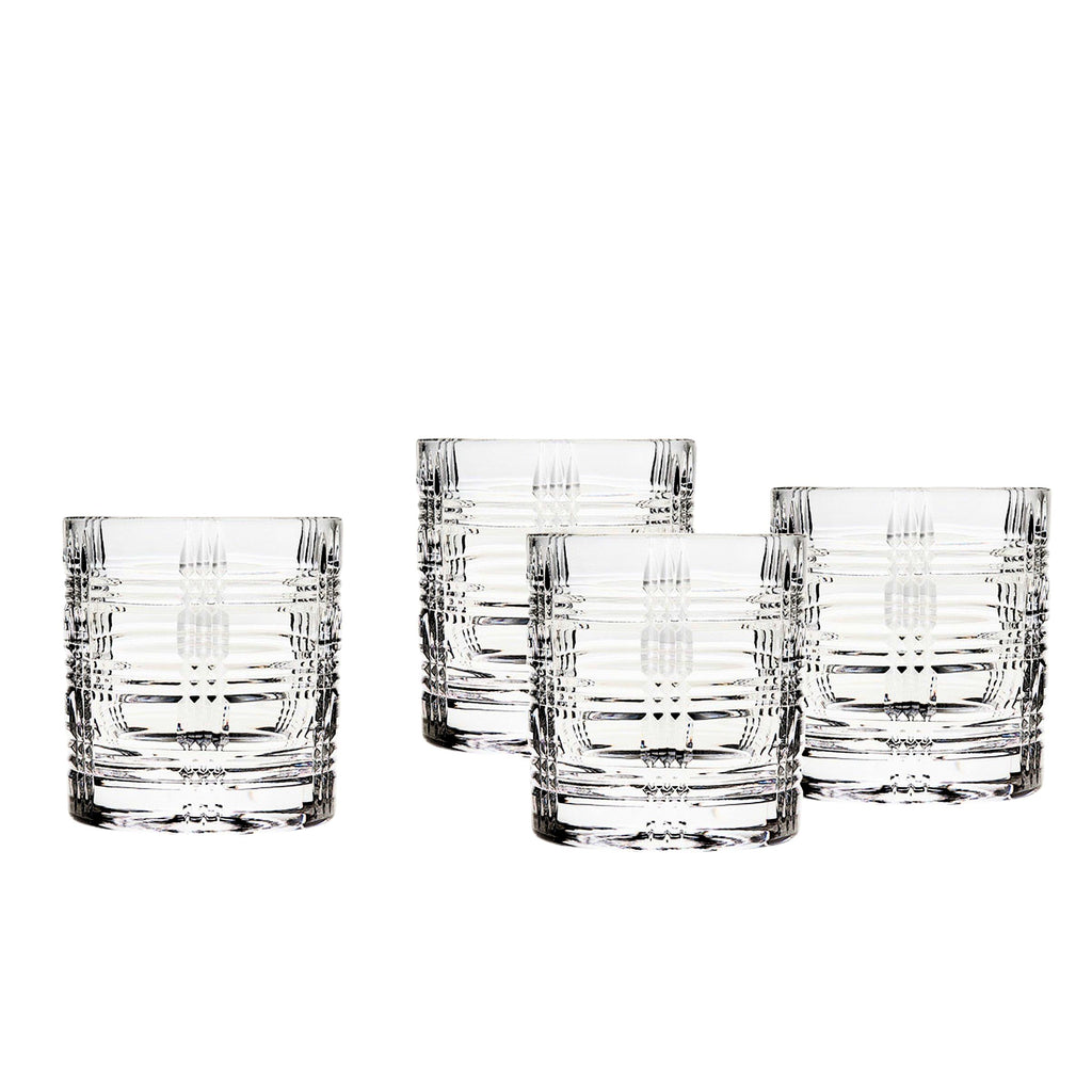 Brookfield Double Old Fashion Glass, Set of 4 Godinger All Barware, All Glassware, All Glassware & Barware, Brookfield, Clear, Cut Crystal, DOF, DOF & Highball, Double Old Fashion, Drinkware, Entertaining, Glassware, Whiskey Glass