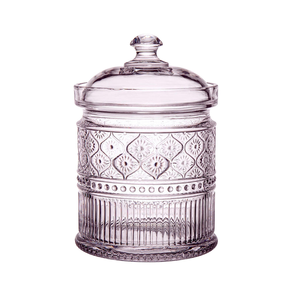 Claro Pink Canister Small Godinger All Kitchen, Canister, Claro, Claro Canister, Glassware, Kitchen Storage, Pink, Pink Claro