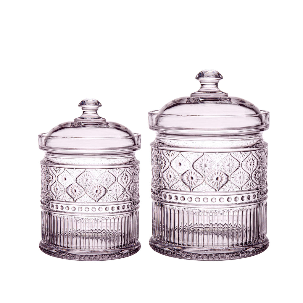 Claro Pink Canister Small Godinger All Kitchen, Canister, Claro, Claro Canister, Glassware, Kitchen Storage, Pink, Pink Claro