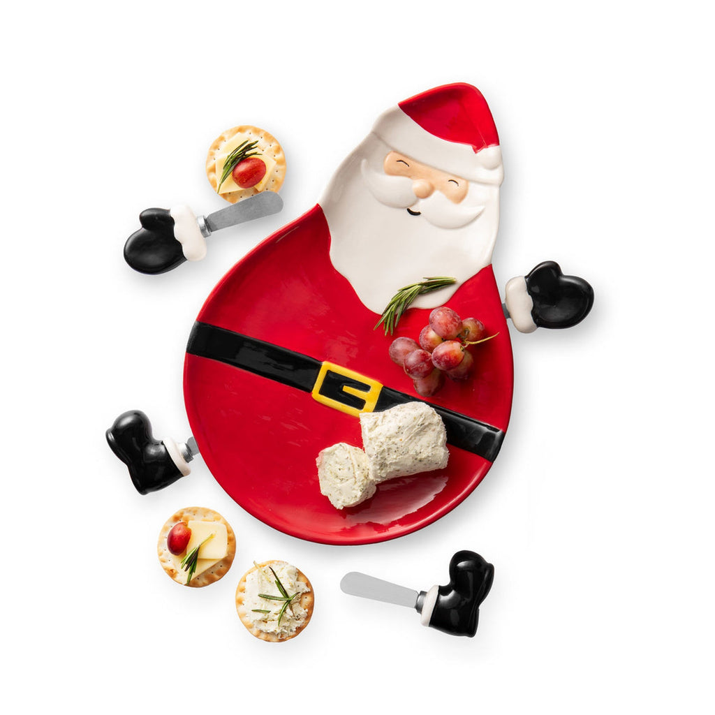 Santa Cheese Plate with Spreaders godinger
