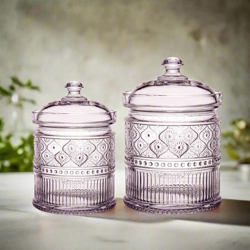 Claro Pink Medium Canister Godinger All Kitchen, Canister, Claro, Claro Canister, Embossed, Kitchen, Kitchen Storage, Pink, Pink Claro, Storage