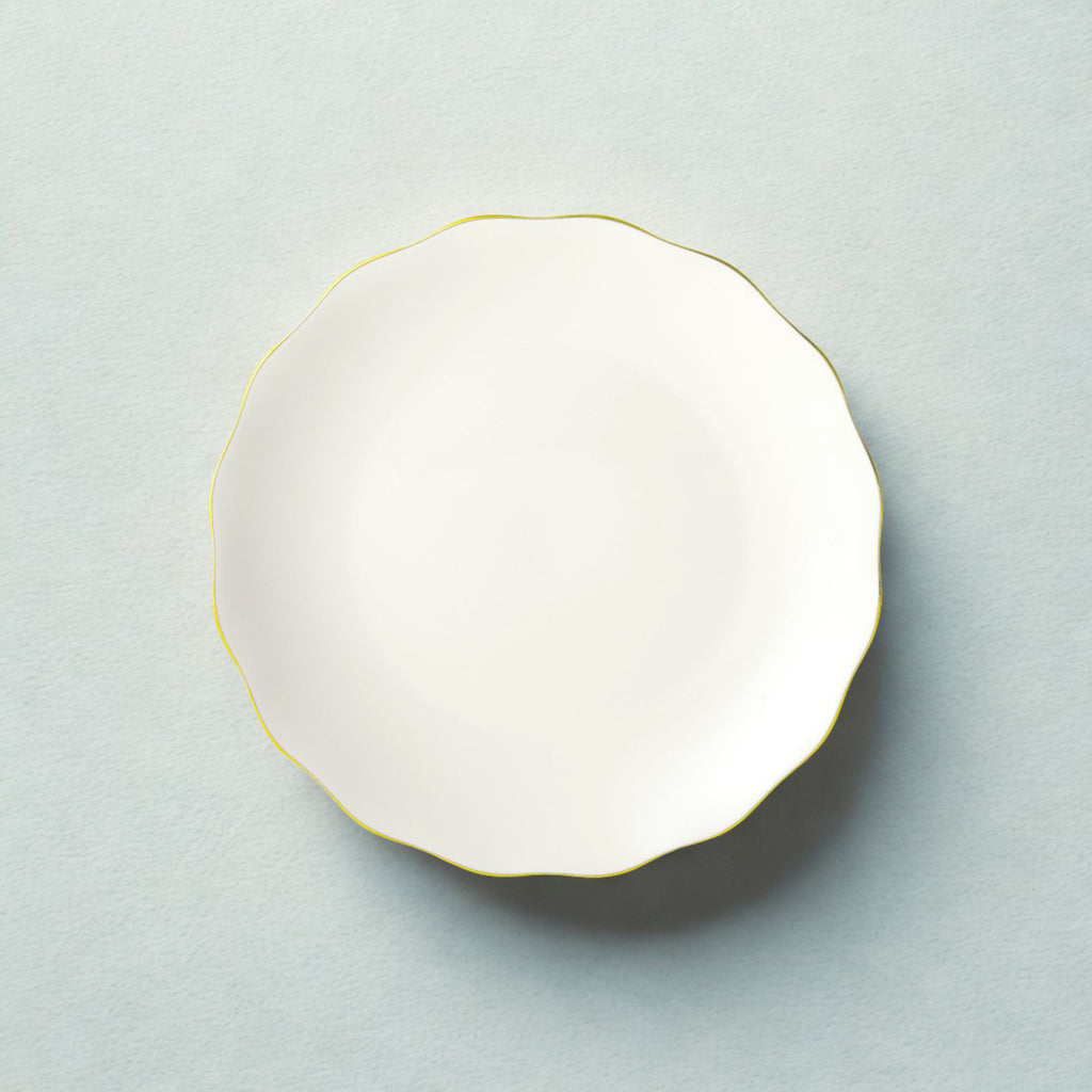 Gilded Edge Scalloped Appetizer Plate Godinger 