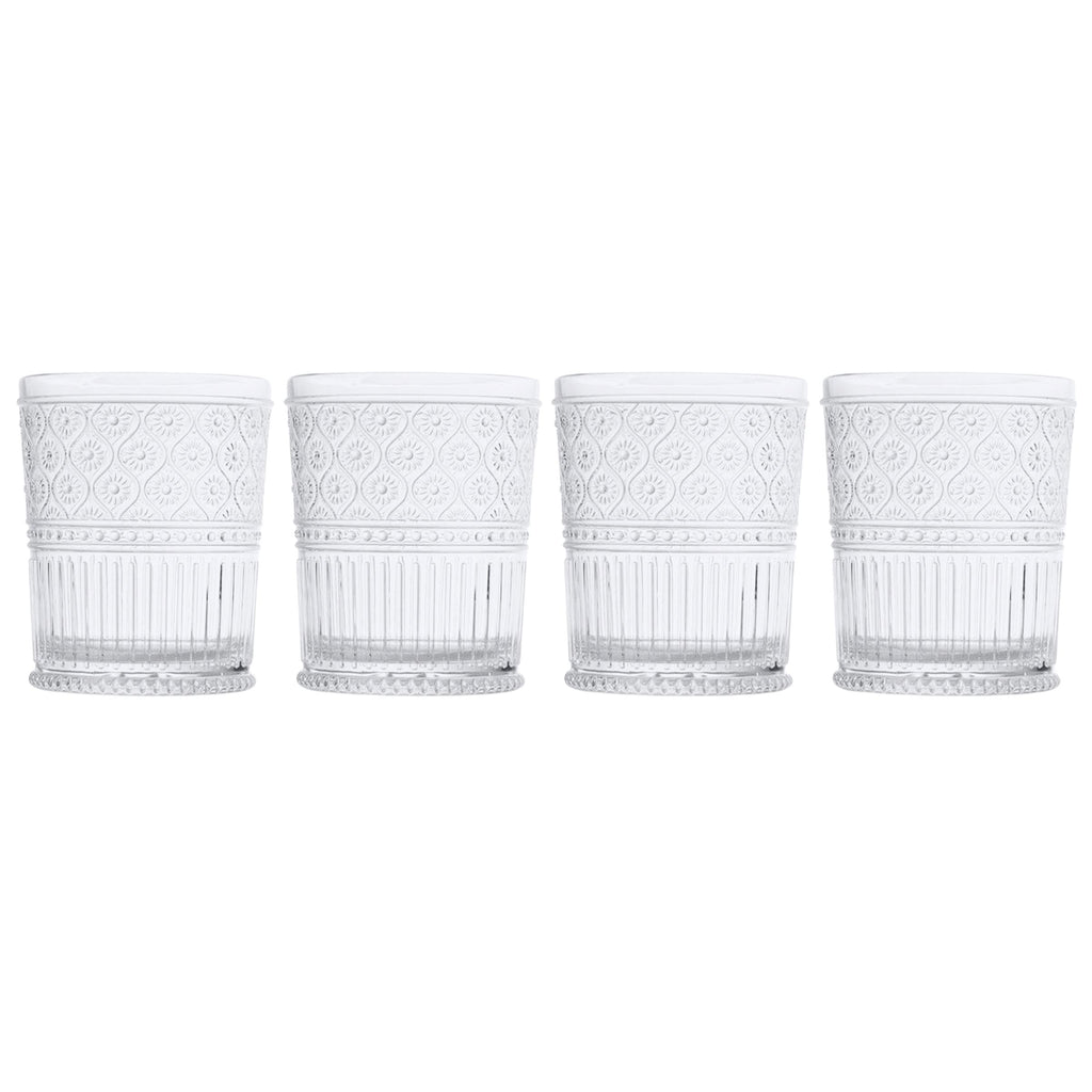 Claro Acrylic Double Old Fashion, Set of 4 Godinger Acrylic, All Barware, All Glassware, All Glassware & Barware, Claro, Claro Double Old Fashion, Clear, Clear Claro, DOF, DOF & Highball, Double Old Fashion, Glassware, Outdoor