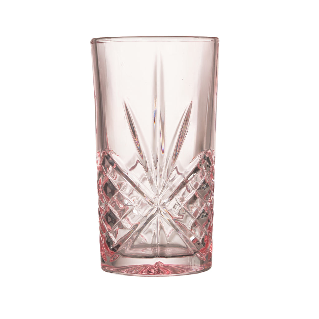 Dublin Crystal Blush Highball, Set of 4 Godinger All Barware, All Glassware, All Glassware & Barware, Blush, Cut Crystal, DOF & Highball, Dublin, Dublin Glassware, Glassware, Highball, Highball Set