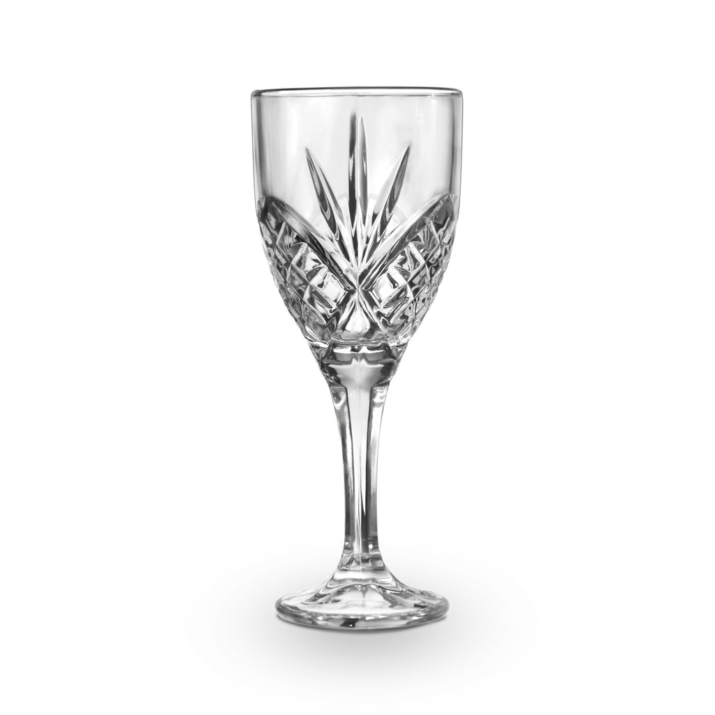 Dublin Crystal Platinum Rim Goblet, Set of 4 Godinger All Glassware, All Glassware & Barware, Cut Crystal, Dublin, Dublin Glassware, Goblet, Platinum, Platinum Rim, Wine & Champagne