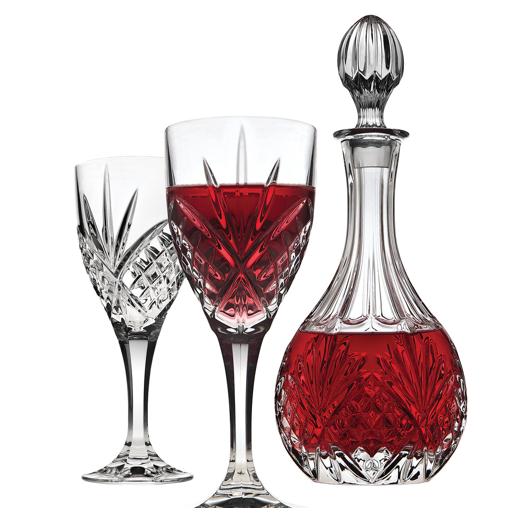 Dublin Crystal Wine Decanter 5 Piece Set Godinger All Glassware, All Glassware & Barware, Clear, Cut Crystal, Decanter, Decanter & Decanter Sets, Dublin, Dublin Glassware, Wine, Wine & Champagne