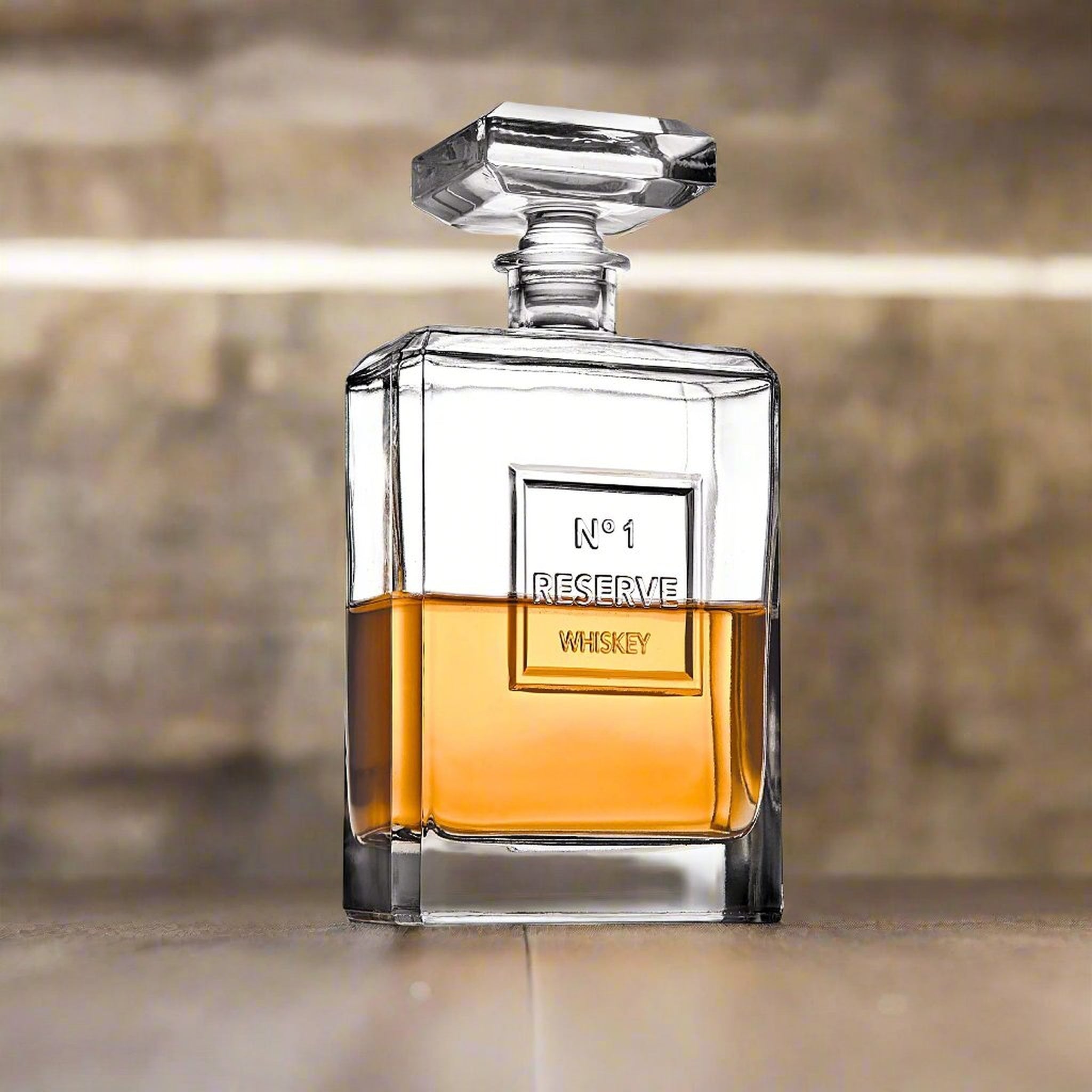 Godinger Whiskey Decanter and Whiskey Glasses Bar Set, Liquor Decanter Gift Set for Scotch Bourbon Wine並行輸入品 Boundary Whiskey Decanter