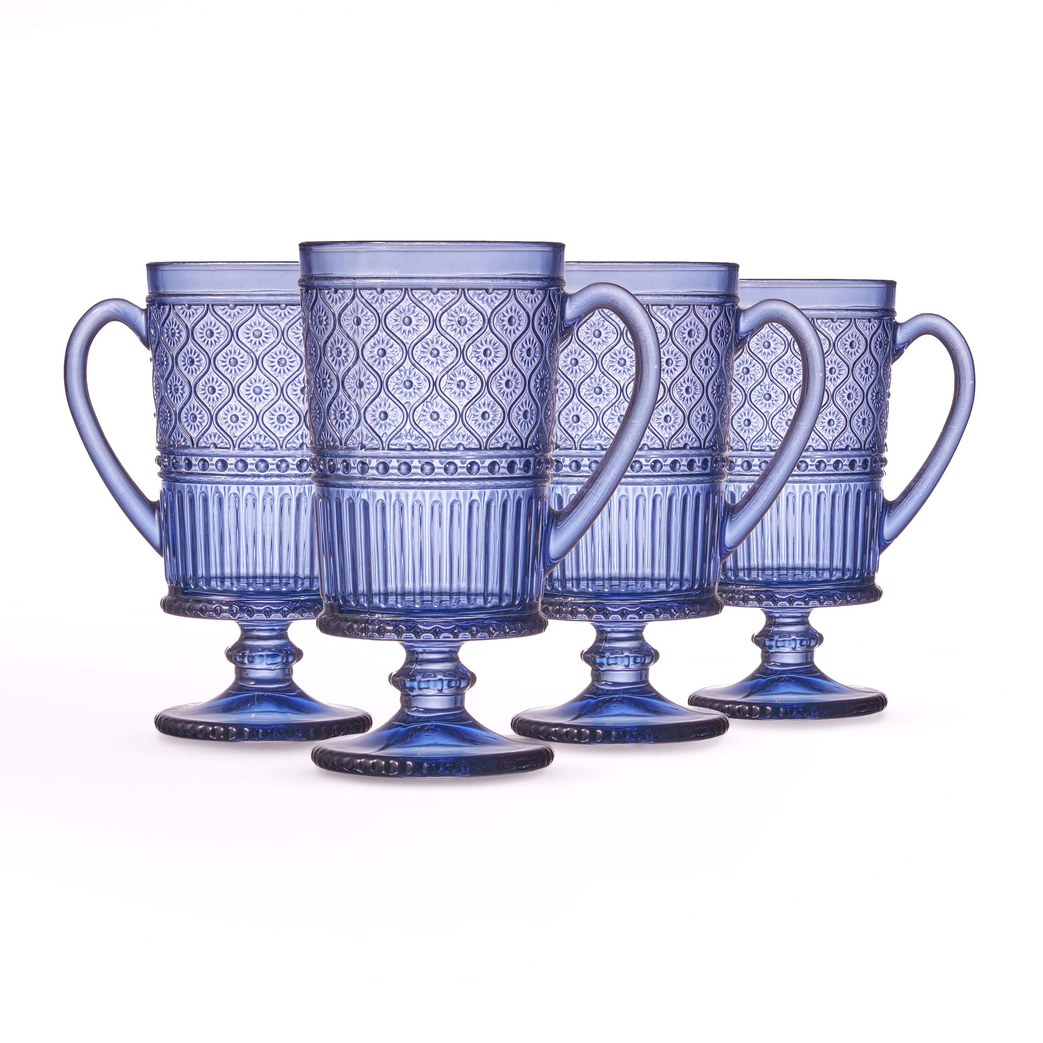 Godinger Claro Footed Coffee Mug, Set of 4