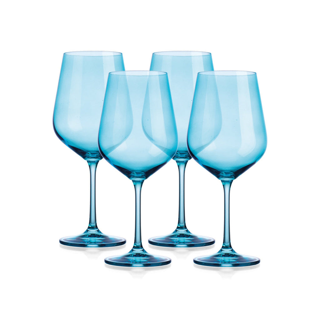 Sheer Light Blue Red Wine Glass, Set of 4 godinger