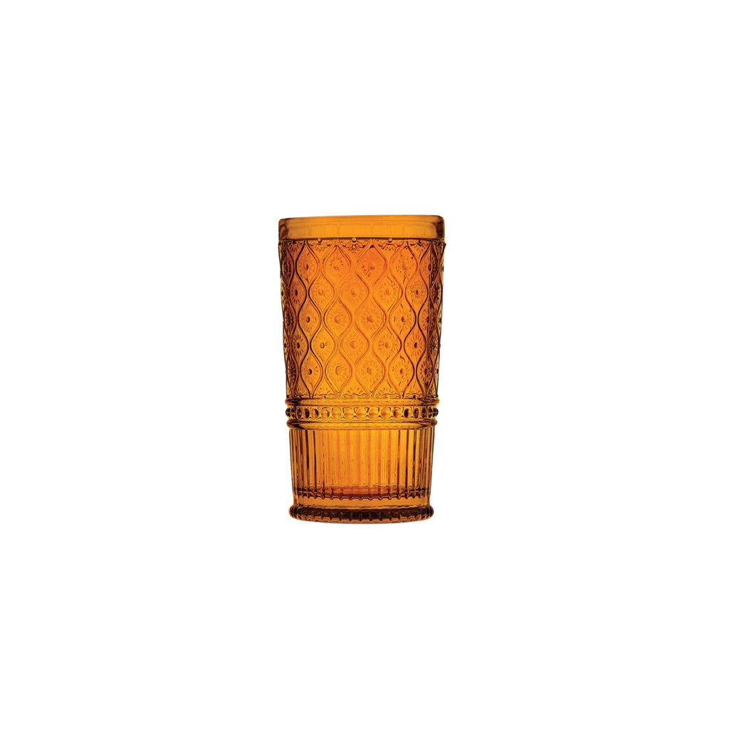 Claro Amber Highball, Set of 4 Godinger All Barware, All Glassware, All Glassware & Barware, Amber, Amber Claro, Claro, Claro Highball, Claro Hightball Set, DOF & Highball, Embossed, Highball, Highball Set