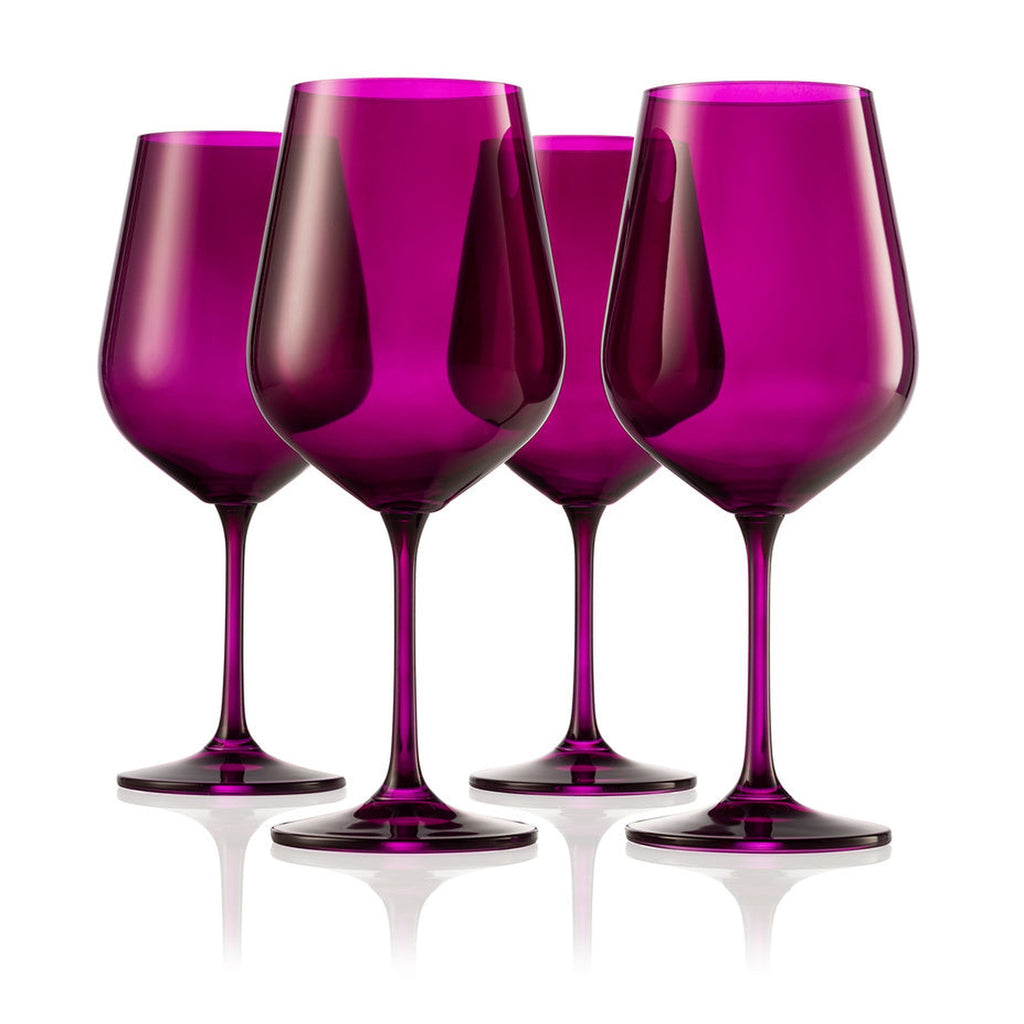 Sheer Amethyst Red Wine Glass, Set of 4 godinger