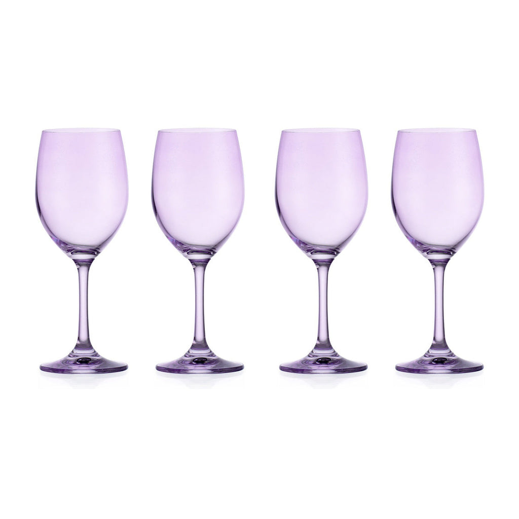 Veneto Amethyst White Wine Glass, Set of 4 godinger