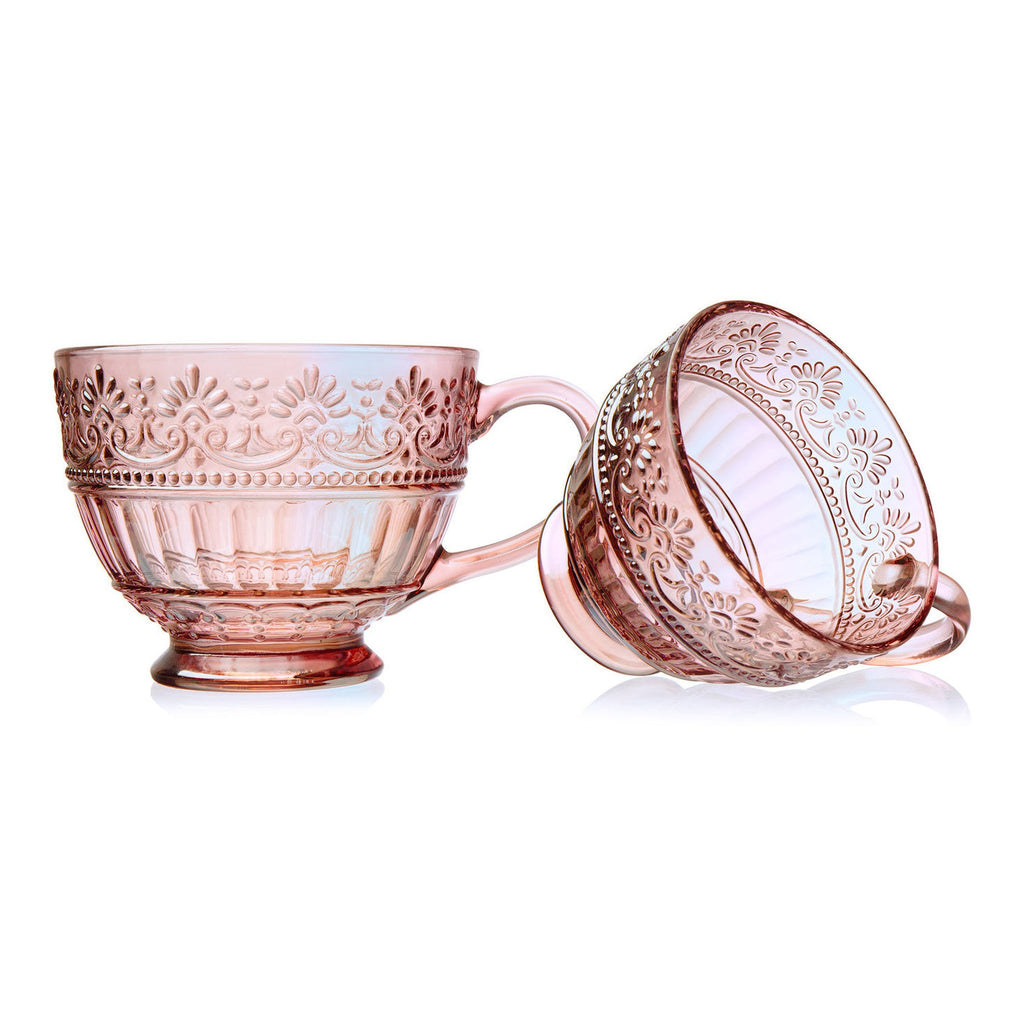 Villa Pink Luster Coffee Mug, Set of 2 godinger