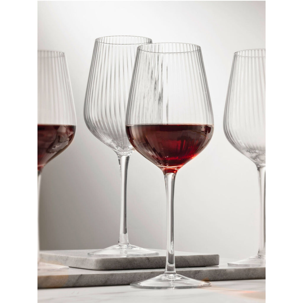 Divo Optic Red Wine, Set of 4 Godinger All Barware, All Glassware, All Glassware & Barware, Divo, Divo Optic, Fluted, Fluted Red Wine Glass, Optic, Optic Red Wine, Red Wine Glass, Wine & Champagne