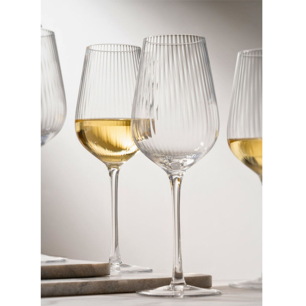 Divo Optic White Wine, Set of 4 Godinger All Barware, All Glassware, All Glassware & Barware, Divo, Divo Optic, Fluted, Fluted Wine Glass, Optic, Optic White Wine, Wine & Champagne, Wine Glass