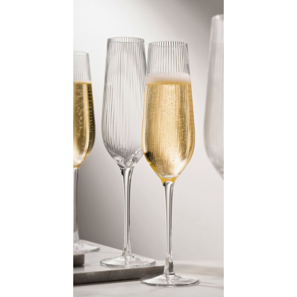 Divo Optic Champagne Flute. Set of 4 Godinger All Barware, All Glassware, All Glassware & Barware, Champagne, Champagne Flute, Clear, Divo, Divo Optic, Fluted Champagne Flute, Optic, Optic Champagne Flute, Wine & Champagne