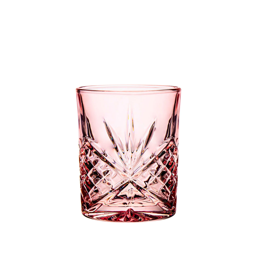 Dublin Crystal Blush Double Old Fashion Set of 4 Godinger All Barware, All Glassware, All Glassware & Barware, Blush, Cut Crystal, DOF, DOF & Highball, Double Old Fashion, Dublin, Dublin Glassware, Glassware, Whiskey Glass