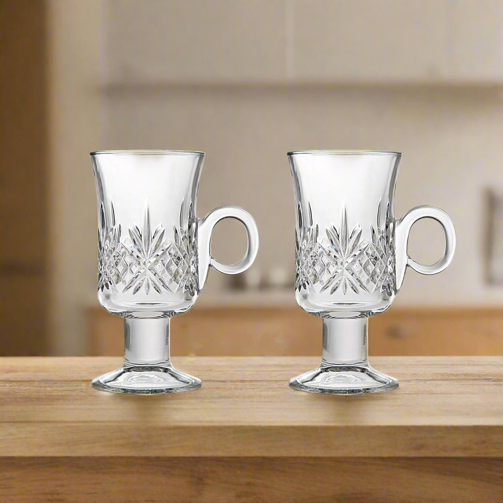 Dublin Crystal Irish Coffee Mug, Set of 4 Godinger All Dining, Coffee, Crystal, Cut Crystal, Dining, Dublin, Dublin Dining, Mug, Mugs, Mugs & Teacups, Teacups