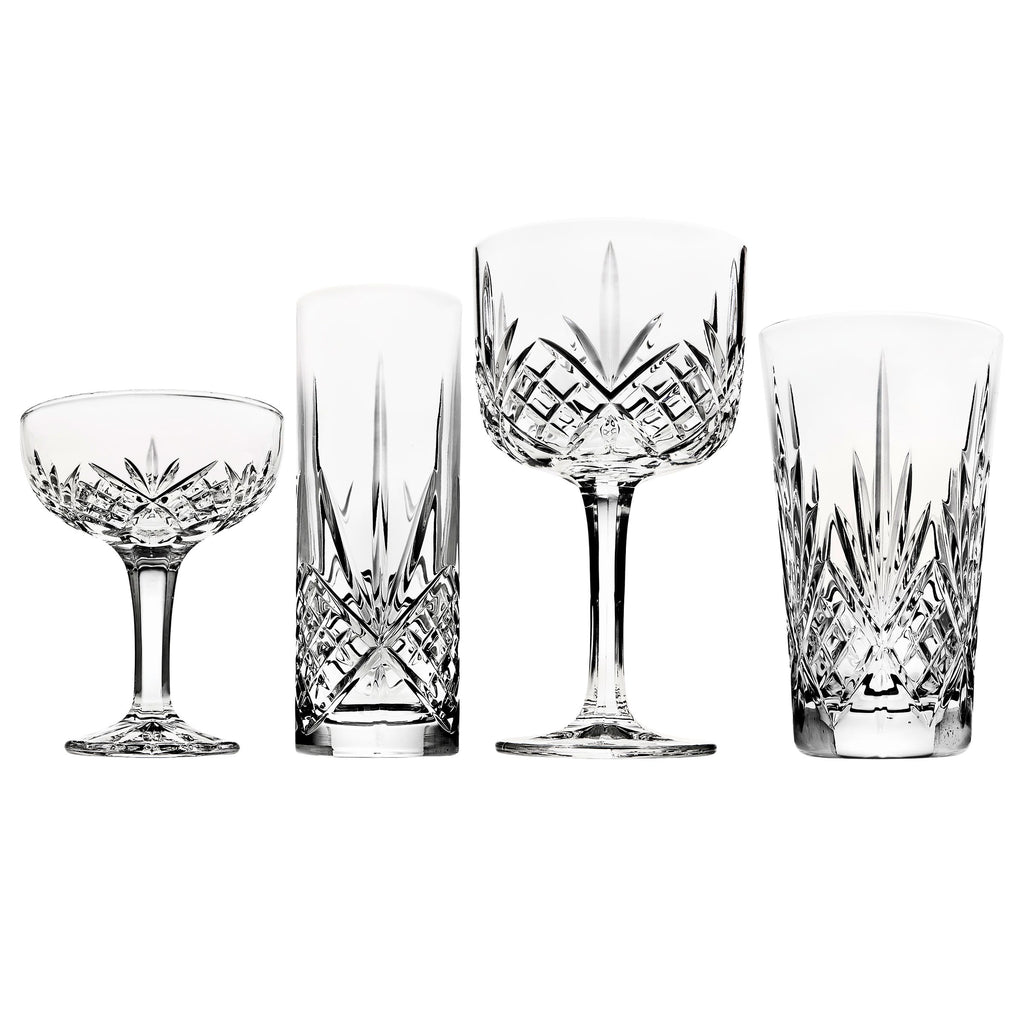 Dublin Crystal Mixology 8 Piece Glassware Set Godinger All Barware, All Glassware & Barware, Barware, Cut Crystal, Dublin, Dublin Crystal, Dublin Glassware, Martini & Coupes