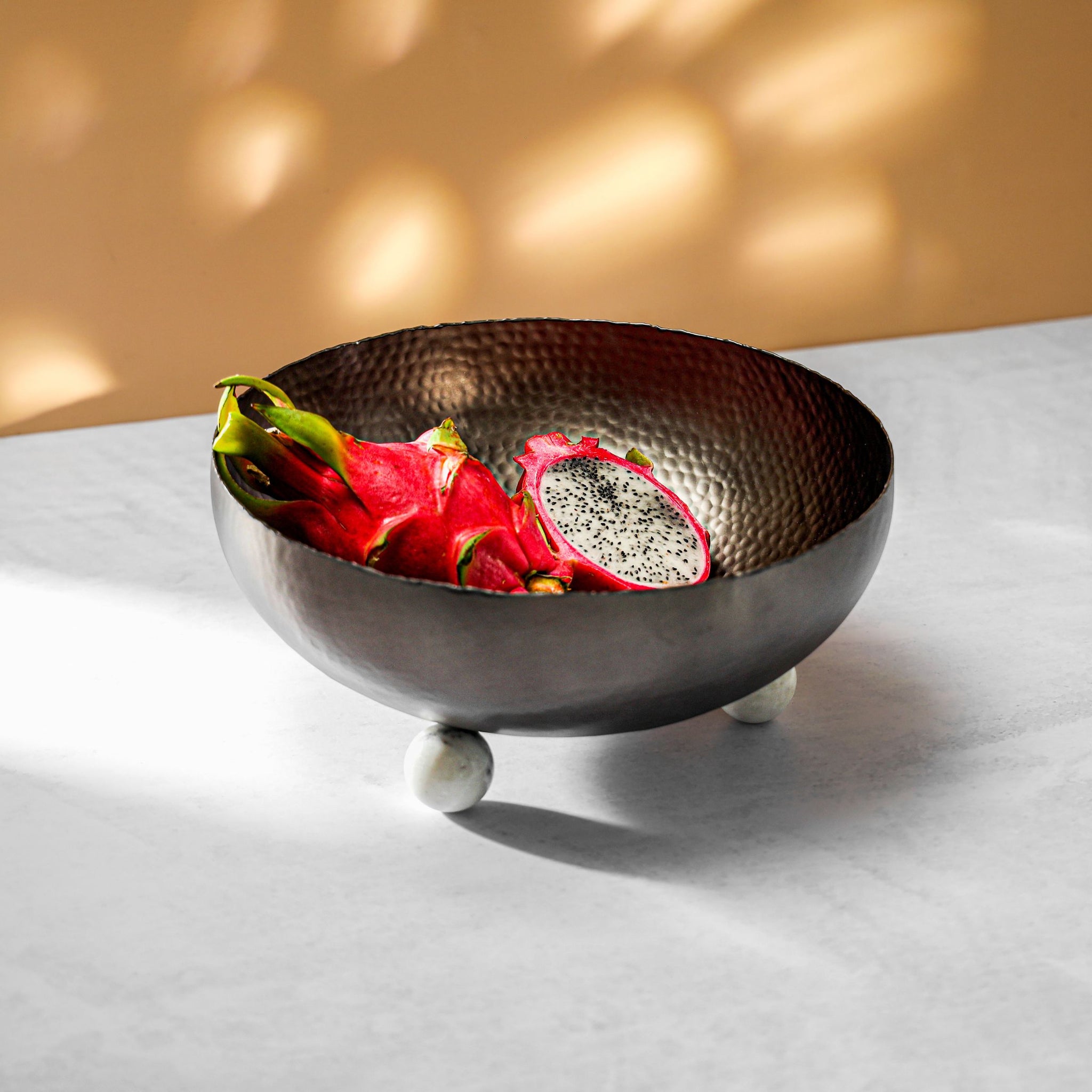 Temari Hammered Gunmetal Footed Salad Bowl – Godinger
