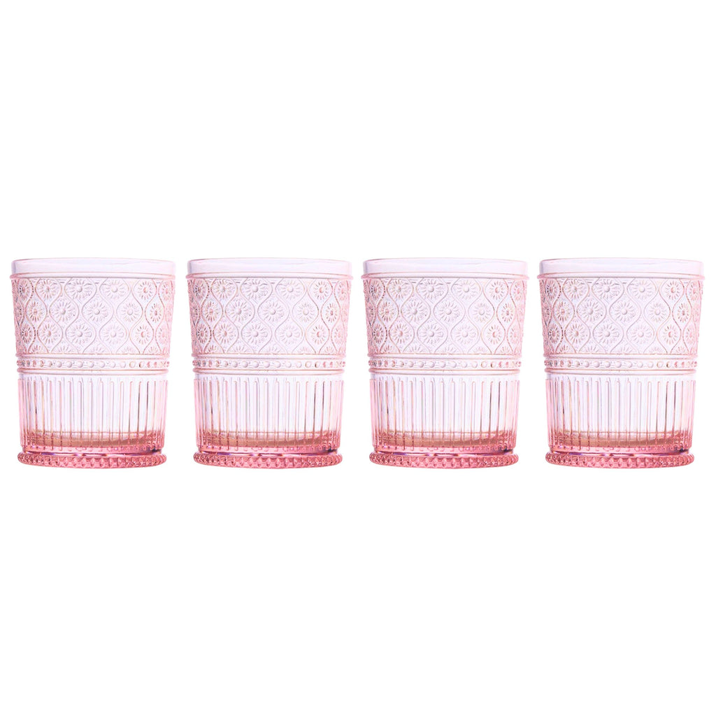 Claro Blush Acrylic Double Old Fashion, Set of 4 Godinger Acrylic, All Barware, All Glassware, All Glassware & Barware, Blush, Claro, Claro Double Old Fashion, Clear Claro, DOF, DOF & Highball, Double Old Fashion, Glassware, Outdoor