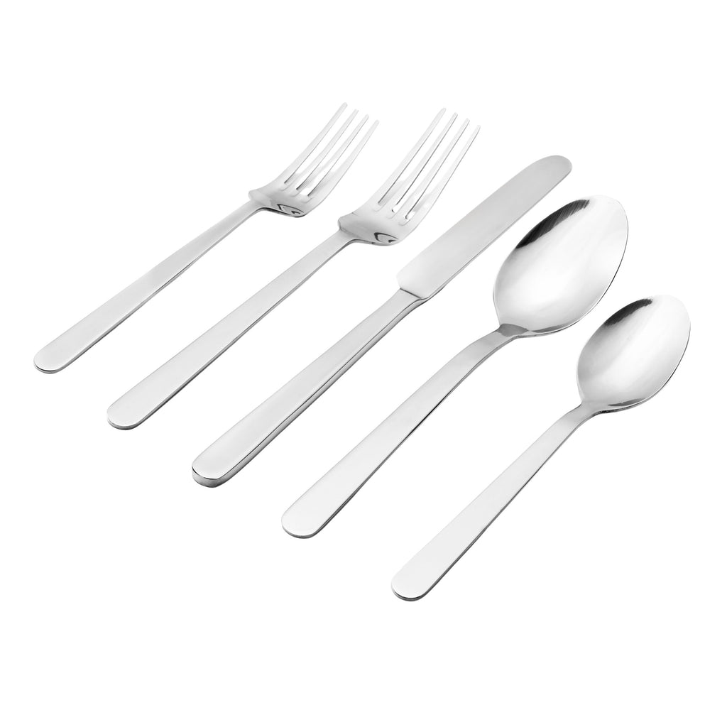 Lola Mirrored 18/0 Stainless Steel 20 Piece Flatware Set, Service For 4 Godinger 18/0 Stainless Steel, 18/0 Stainless Steel Flatware, 20 Piece Set, All Flatware & Serveware, Flatware Set, Flatware Sets, Lola, Service For 4, Tableware