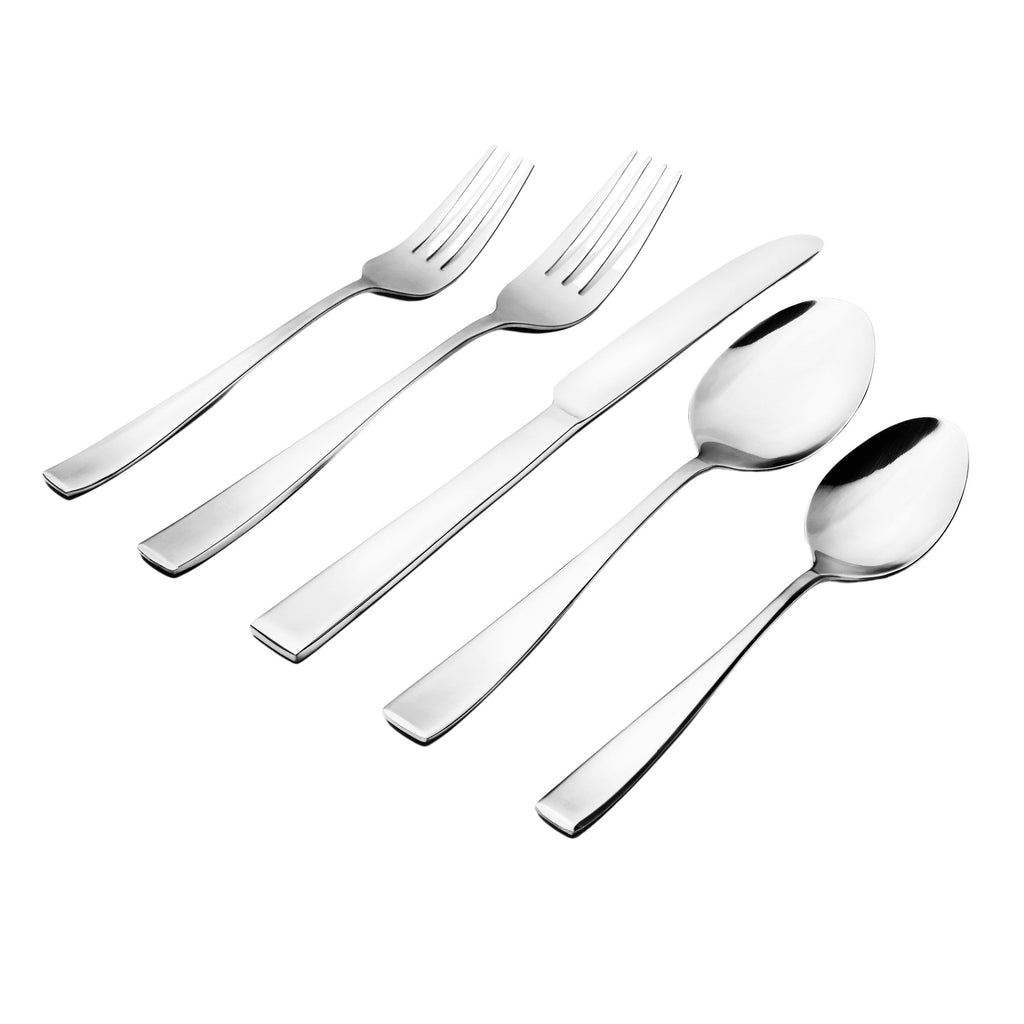 Chisel Mirrored 18/0 Stainless Steel 20 Piece Flatware Set, Service For 4 Godinger 18/10 Stainless Steel, 18/10 Stainless Steel Flatware, 20 Piece Set, All Flatware & Serveware, Chisel, Flateware Sets, Flatware Sets, Service For 4, Tableware