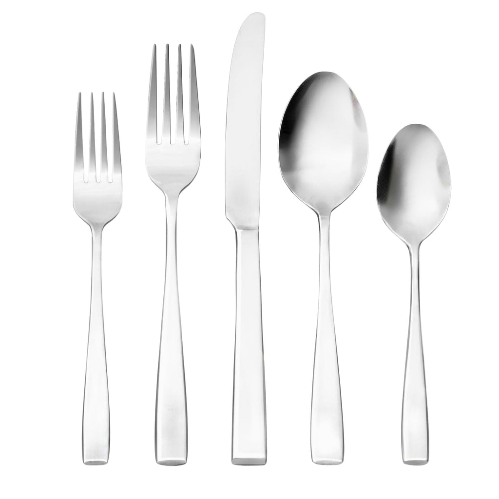 Chisel Mirrored 18/0 Stainless Steel 20 Piece Flatware Set, Service For 4 Godinger 18/10 Stainless Steel, 18/10 Stainless Steel Flatware, 20 Piece Set, All Flatware & Serveware, Chisel, Flateware Sets, Flatware Sets, Service For 4, Tableware