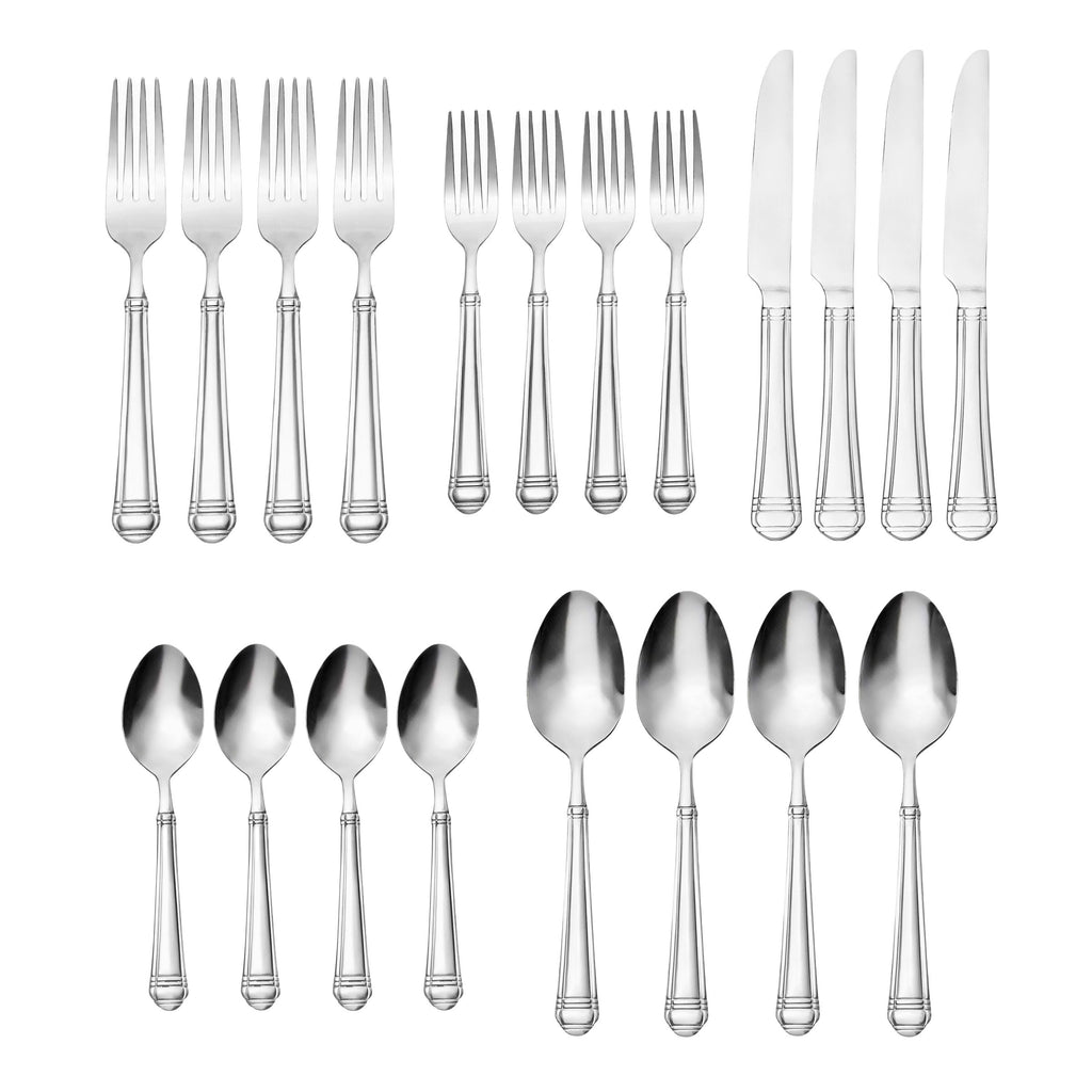 Crete Sandblast Matte 18/0 Stainless Steel 20 Piece Flatware Set, Service For 4 Godinger 18/0 Stainless Steel, 18/0 Stainless Steel Flatware, 20 Piece Set, All Flatware & Serveware, Crete, Flatware Set, Flatware Sets, Service For 4, Stainless Steel, Tableware